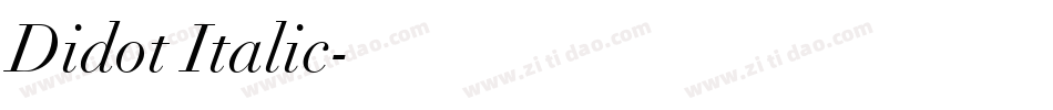 Didot Italic字体转换